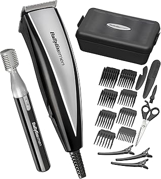 babyliss 7447bu mens mains operated clipper timmer pro hair cutting kit