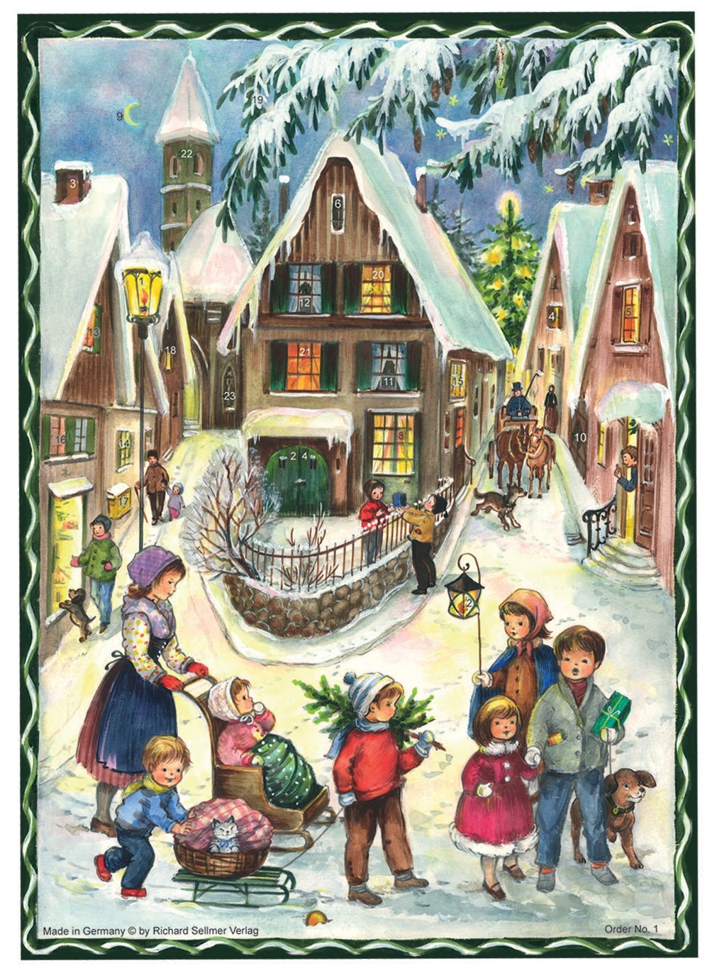 sellmer Richard Village Christmas Scene Traditional advent calendar