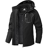 DDQLADY Women's Ski Coat Waterproof Cold-Season Jacket Snowboarding Raincoat Hooded Windproof Outerwear