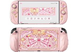 PlayVital Magic Wings Silicone Grip Cover for Nintendo Switch 2 Case with Extra Stand & Thumb Grip, Joycon Grip Cover, PC Con