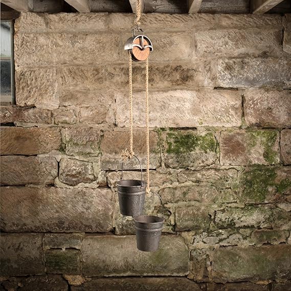 DOUBLE BUCKETS ON PULLEY