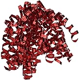 MEEDEE 6 Inch Red Christmas Bows, Self-Adhesive Crimped Curling Ribbon Bows for Gift Wrapping Paper, Bags, and Boxes - Holiday, Everyday, All-Occasion Decorations (12 Count)