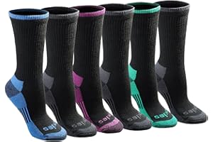 Dickies womens Dritech Advanced Moisture Wicking Crew Sock 6-pack