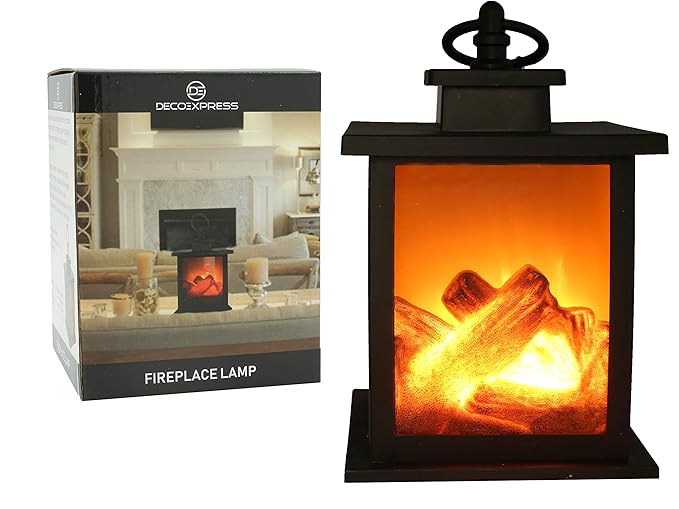 Fireplace Lamp Led Flame Effect Log Fire Place Ornaments Home