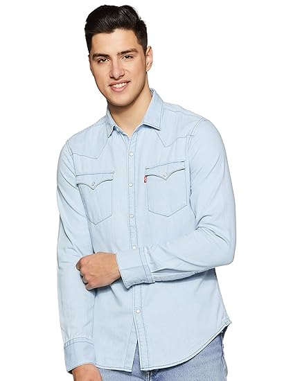 levis sky blue shirt