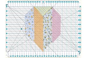 ZICALSO Quilting Rulers,15.5" x 10" Slotted Rulers Fabric Cutting Ruler,Quilting Templates for Sewing,Quilt Strip Ruler for Quilting