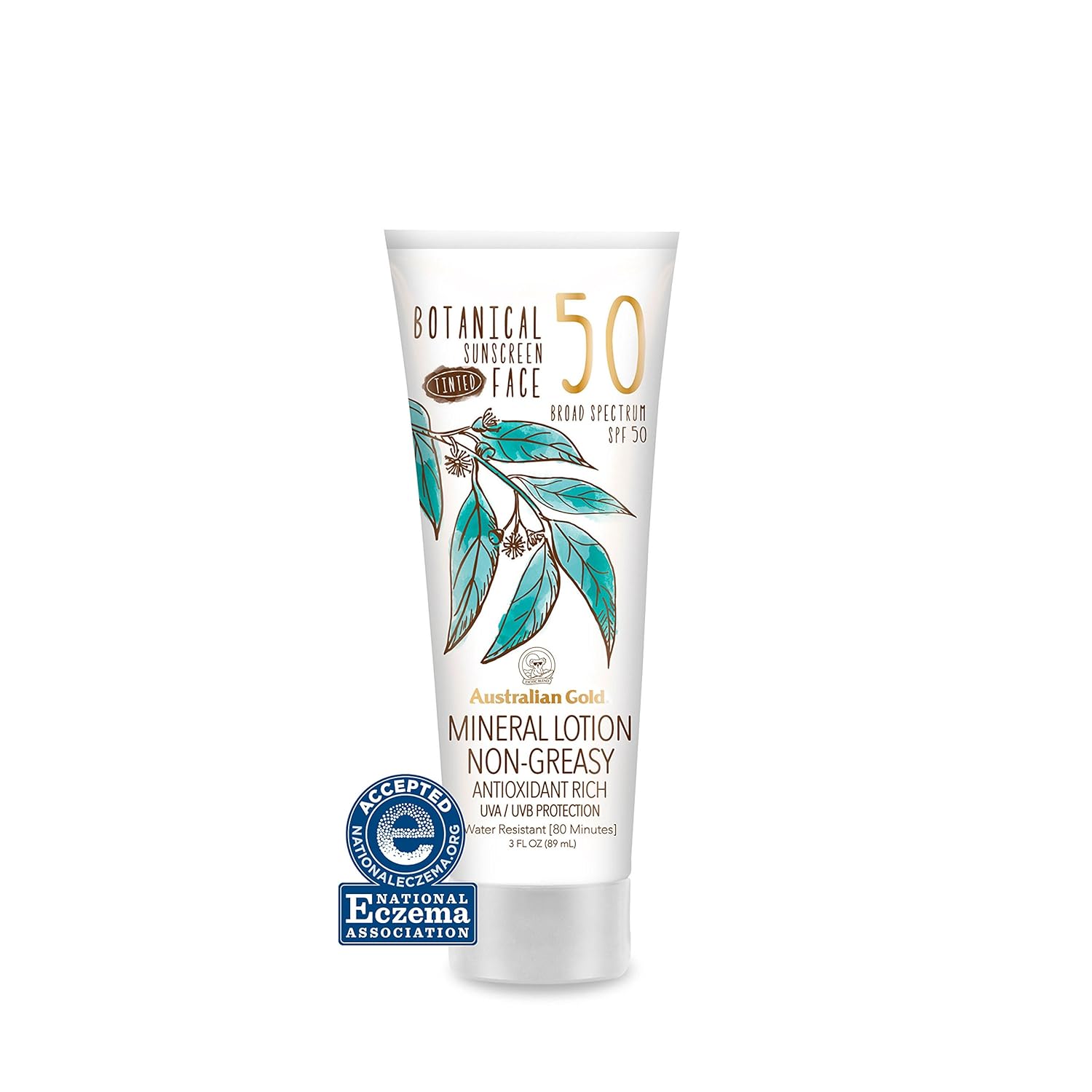 Australian Gold Botanical Sunscreen Tinted Face Mineral Lotion SPF 50 | 3 Ounce | Broad Spectrum | Water Resistant | Same Formula as Fair/Light: B07YZQTKDJ: Beauty