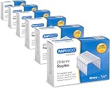 Rapesco 1735 Business Pack 26/6mm Galvanised Staples 6 Boxes of 5000