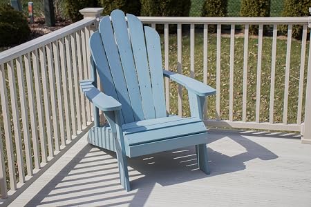 Amazon Com Backyard Expressions Patio Home Garden 914963 Composite Wood Adirondack Chair Teal Garden Outdoor