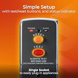 Masterplug Single Socket RCD Safety Adaptor Black view 6