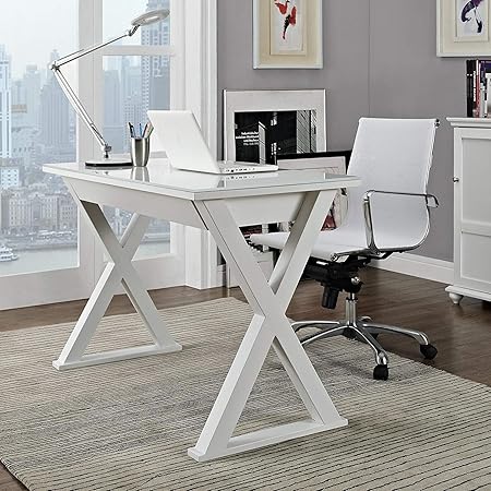 wooden history Furniture 36 Storage Computer Desk, White