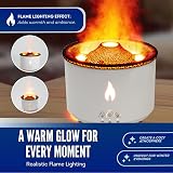 CUQOO Volcano Humidifier 360ml Jellyfish Mist Flame Diffuser Pulsating Mode view 2