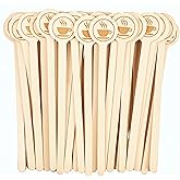 YANPROG Wooden Coffee Stirrers 100-Pack Coffee Stir Sticks 5.9 Inch Natural Birch Stir Sticks with Round Ends, Disposable Stirring Sticks for Coffee, Cocktails, Milk & Hot Drinks
