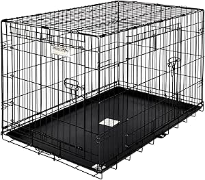 dog crate with two sections