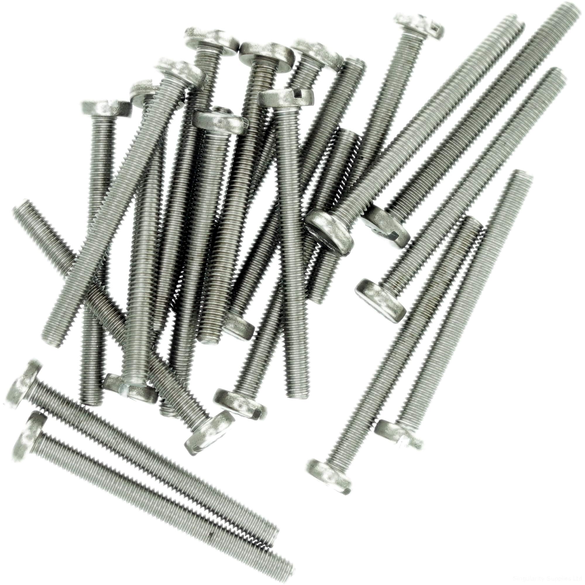 M5 (5mm x 18mm) Slot Pan Machine Screw (Bolt) - Stainless Steel (A2) (Pack of 20)