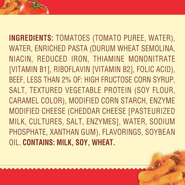 CHEF BOYARDEE BEEFARONI PASTA IN TOMATO AND MEAT SAUCE, 7.5 OZ
