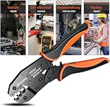 Preciva Ratchet Insulated Wire Terminal Crimping Tool Pliers AWG 20-10 view 6
