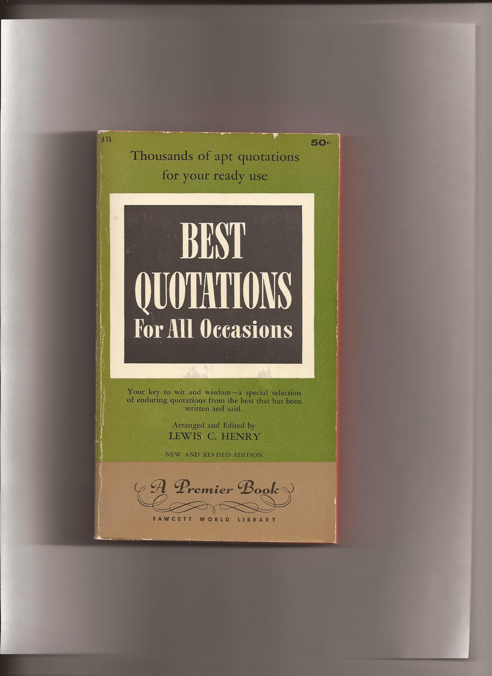 Best Quotations For All Occasions Amazon Com Books