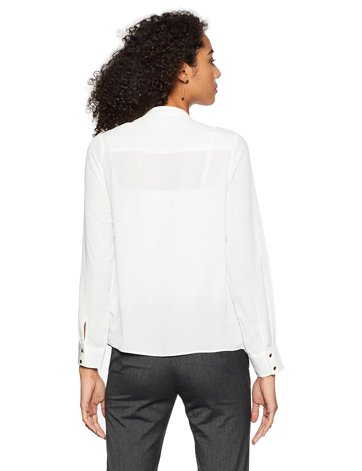 van heusen women's plain regular fit synthetic shirt