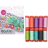 Roar Aurifil Thread 50 wt Cotton 10 Small spools by Tula Pink TP50RC10, assorted