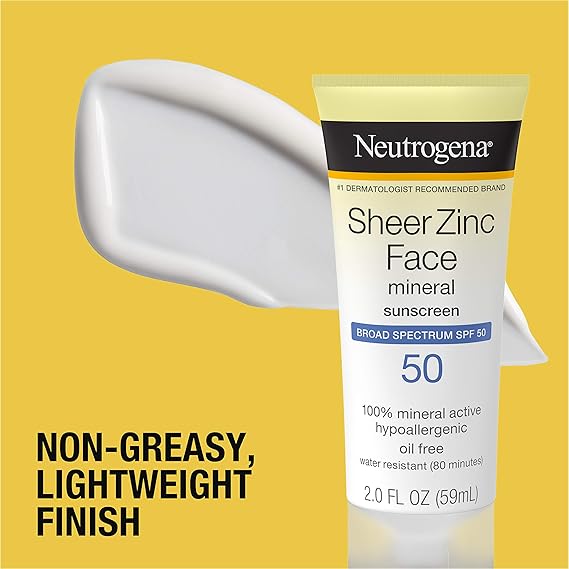neutrogena sheer zinc face mineral sunscreen