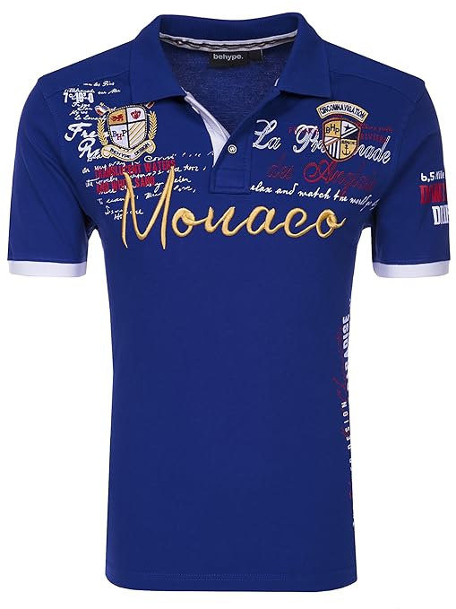 behype. Herren Polo-Shirt Monaco Kurzarm T-Shirt 20-304