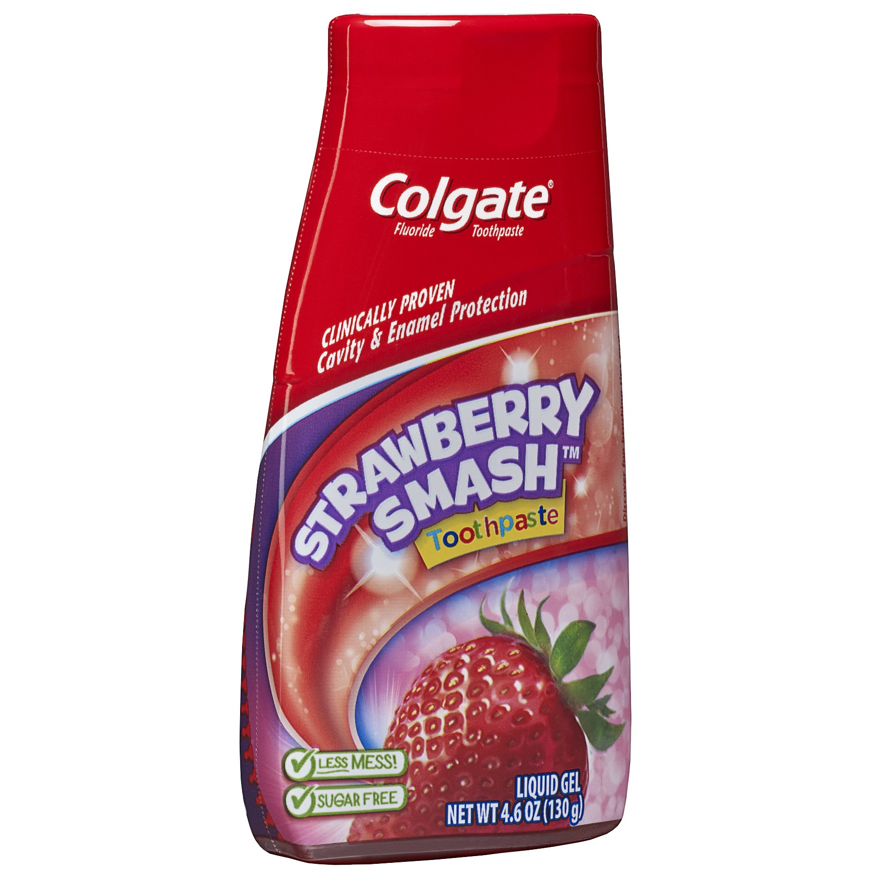 Colgate Fluoride Toothpaste Strawberry Smash Liquid Gel 4.60 Oz (Pack