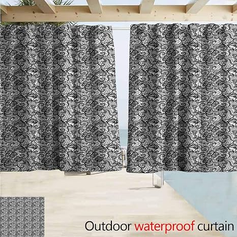 Amazon Com Marymunger Balcony Curtains Black And White