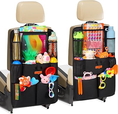 SURDOCA Car Seat Organizer With Tablet Pocket 11 inch Waterproof Kick Mat 8