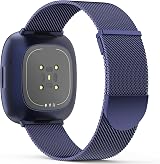 Higgs Strap for Fitbit Versa 3/4 Sense 2 Stainless Steel Mesh Band Blue