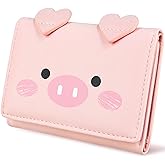 CONISY Cute Wallets for Women, Leather RFID Blocking Small Trifold Wallet with ID Window for Girls and Ladies Womens Wallet
