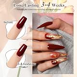 Phoenixy Gel Nail Polish Set 50x 7ml Base Top Matte Glitter Gold Gift view 5