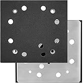 HASMX 2-Pack 1/4" Sheet 8 Hole Stick Square Sanding Backing Plate Replacement Sander Pad for Porter Cable Models 340 342 380 D26411
