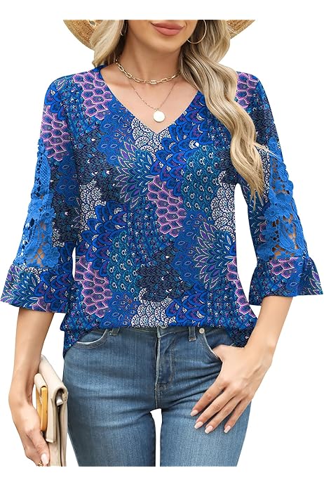 Blusa De Los 80s Mujer Camisas De Algodu00f3n Con Volant Para