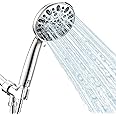 High Pressure Handheld Shower Head VMASSTONE 7-Spray Setting Showerhead Kit with 59" Stainless Steel Hose and Adjustable Mount for Showering Enjoyment Even at Low Water Flow (HM-002 Chrome)