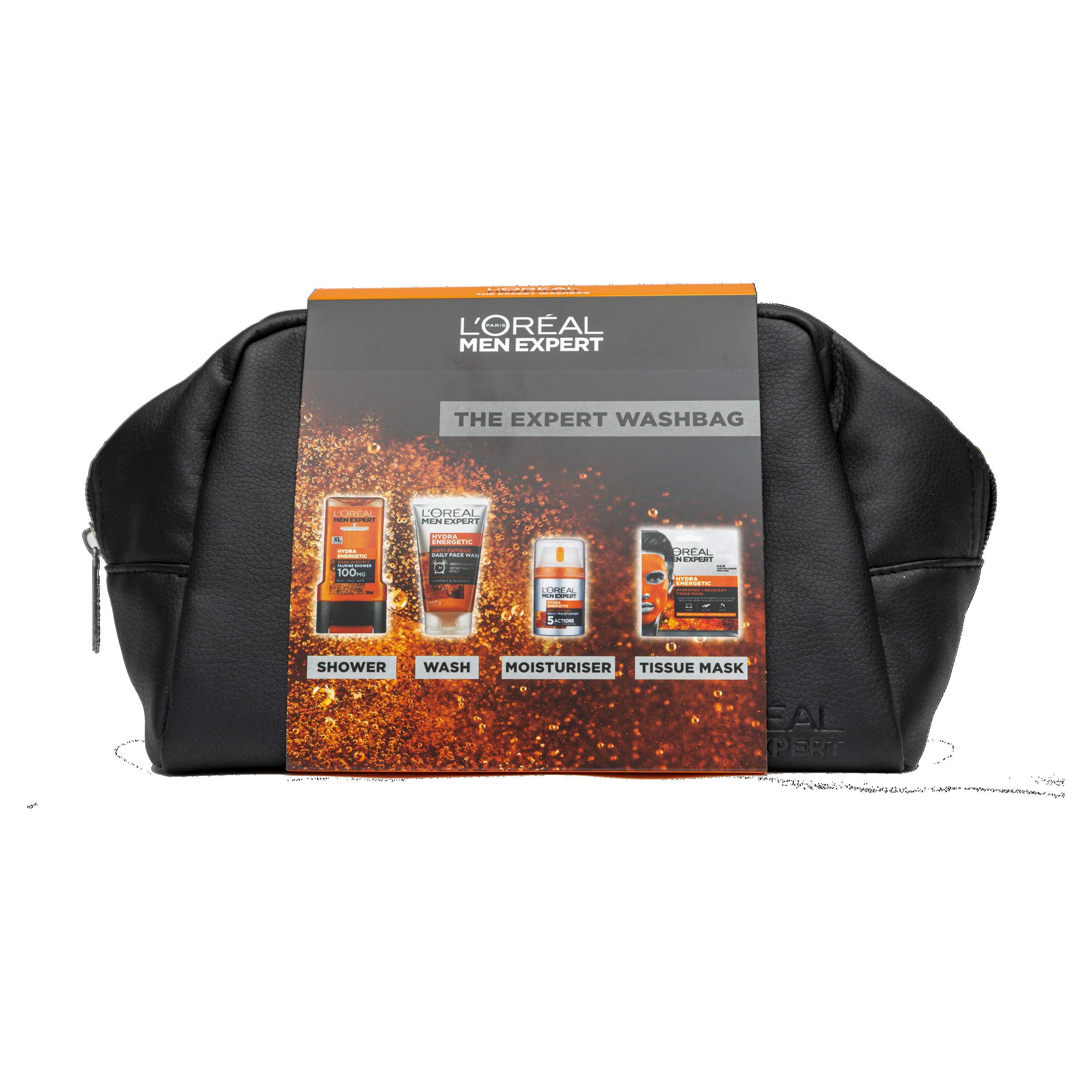 L'Oreal Men Expert The Expert Hydra Energetic Washbag Gift Set For Him: Moistuiser, Face Wash, Shower Gel 5011408094091