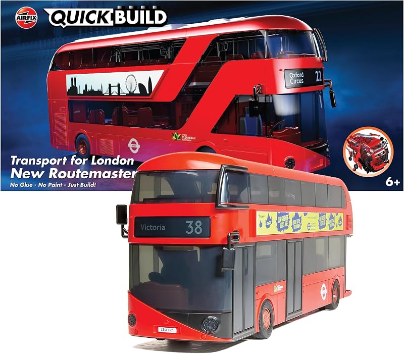 Airfix Quick Build Routemaster Bus Model Kit No Glue 6+