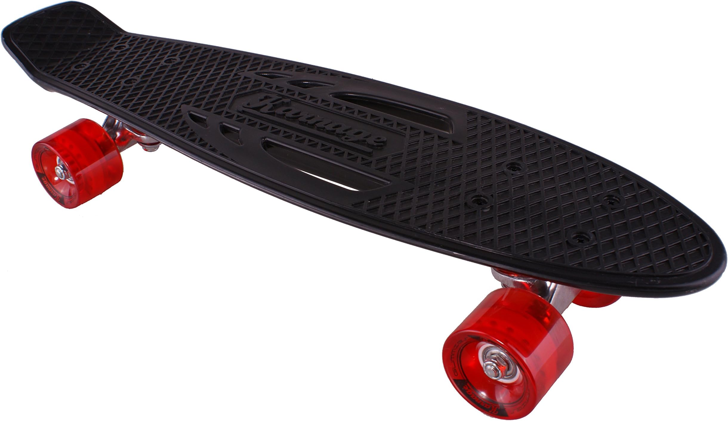 Karnage Retro Cruiser Skateboard (Black/Red)