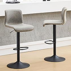 HeuGah Swivel Bar Stools Set of 2, Adjustable