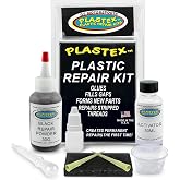 Plastex Plastic Repair Kit - Easily Glue, Repair or Remake Broken Plastic, Fiberglass, Wood &amp; More!. (Standard Black Kit)