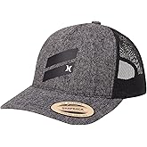 Hurley Men's Trucker Hat - Lightweight Breathable Poly Mesh Back Curved Bill Baseball Cap with Adjustable Snap Closure