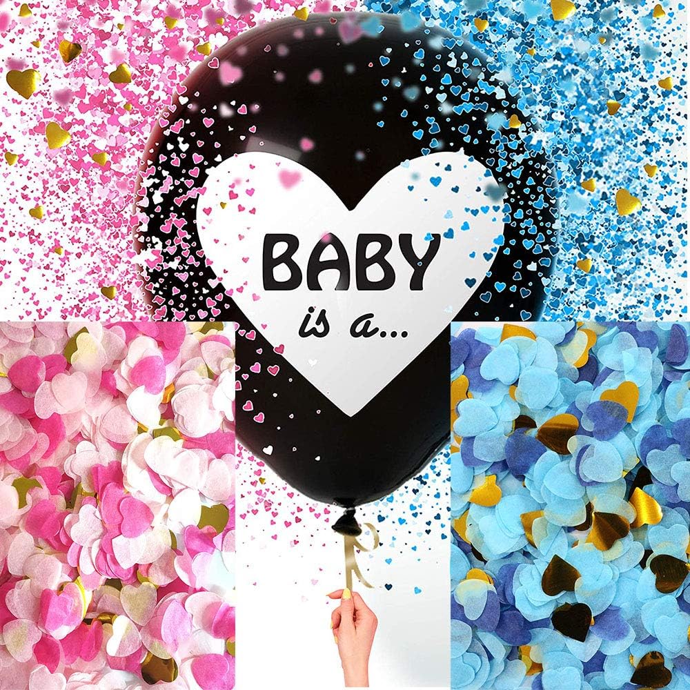 MEISHANG Baby Gender Reveal Balloon,Boy or Girl Balloon Confetti,Gender Reveal Party Decorations