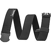 MACBORO Men's Stretchable Elastic Belt, Nickel-Free TSA Approved Non-Metal Belt, Big and Tall Hypoallergenic Belt 1.38"