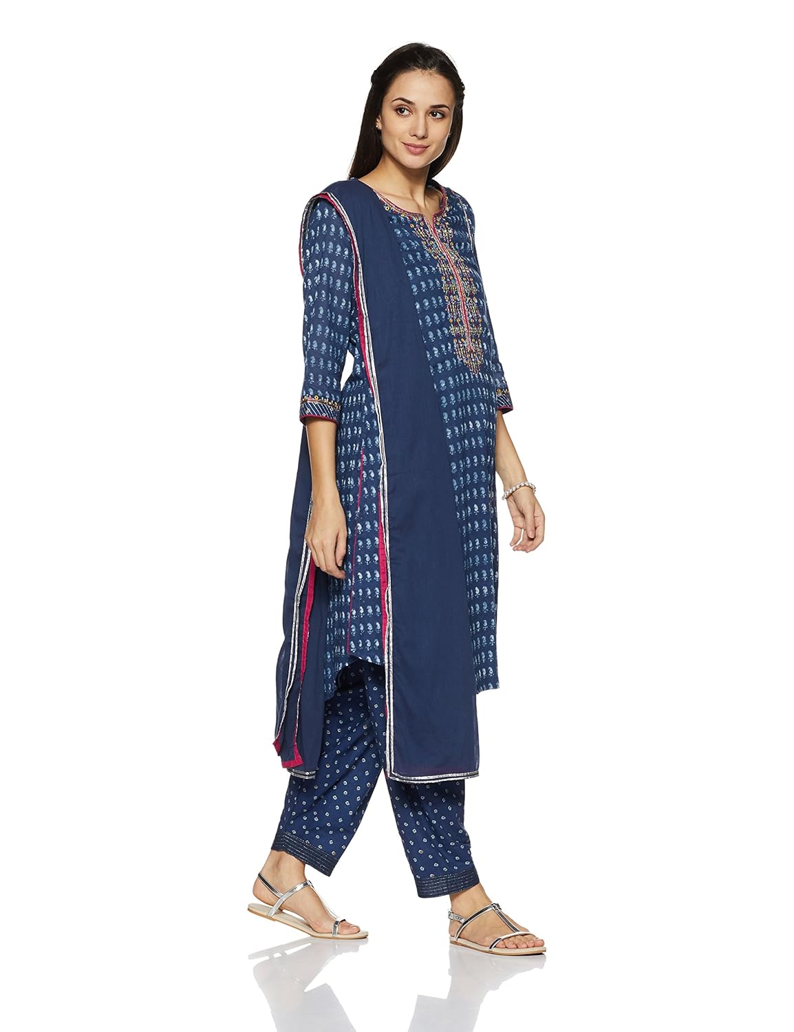 biba women's straight salwar suit