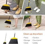 Lifewit Heavy Duty Broom with 53in Stainless Steel Handle 13in Head Yellow view 6