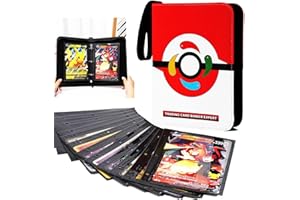 KarlyPro Card Binder Compatible with Pokemon Jumbo Cards,100+ Pockets Hold Oversize Big Cards,3 Rings With 50 Double Side Removable Premium Sleeves-Portable & Lightweight (X-Large 5.9"x8.1")