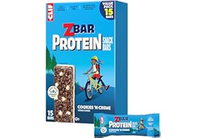 CLIF KID ZBAR Zbar Protein - Cookies 'N Creme - Crispy Snack Bars - Made with Organic Oats - Non-GMO - 5g Protein - Gluten Free Protein Bars (15 Pack)