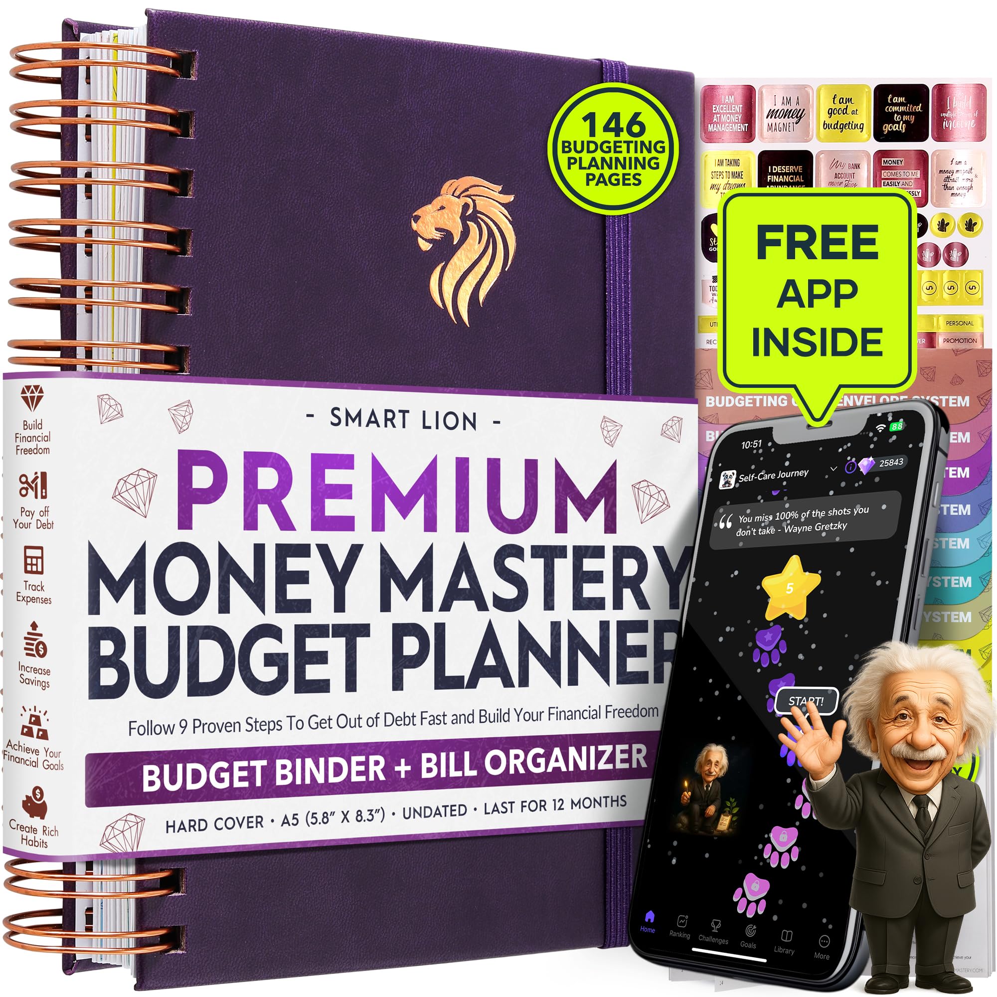 Budget Planner and Monthly Bill Organizer + Cash Envelope Buget Sytem | Finance Planner, Bill Payment Tracker & Money Saving with Panduo App | Money Mindset Journal for Attracting Financial Abundance