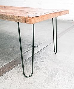 Heavy Duty Hairpin Legs (Satin Black) - Mid Century Modern - Set of 4 Table Legs