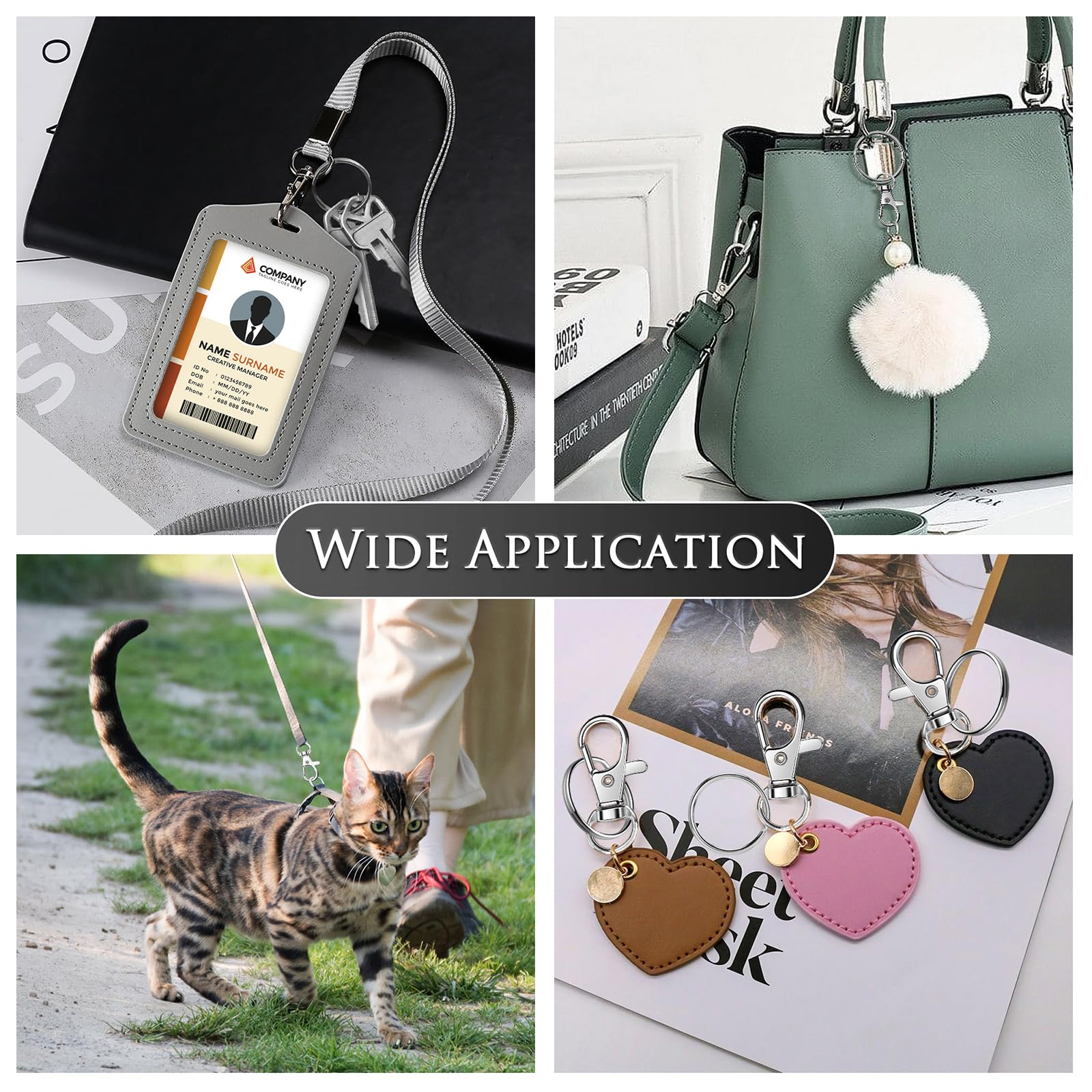 Bonison 50 PCS Keychain Making Kit with Lobster Claw Clasps & Key Rings – Keychain Clip with Key Ring Craft Supplies for DIY Keychains, Jewelry & Lanyard Projects